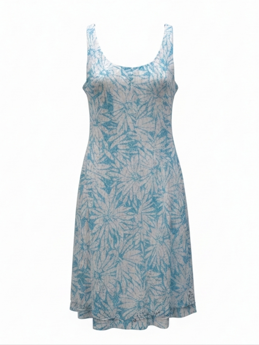 Perceptions Leaf Lace Flowy Floral Midi Dress resortwear Tropical